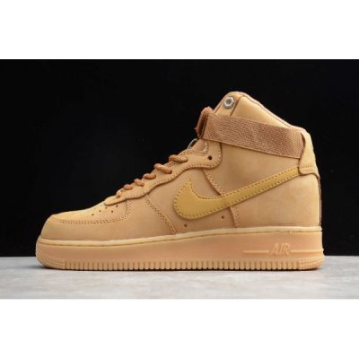 Nike Erkek Air Force 1 High Flax Sarı Kaykay Ayakkabı Türkiye - NT93PZO3